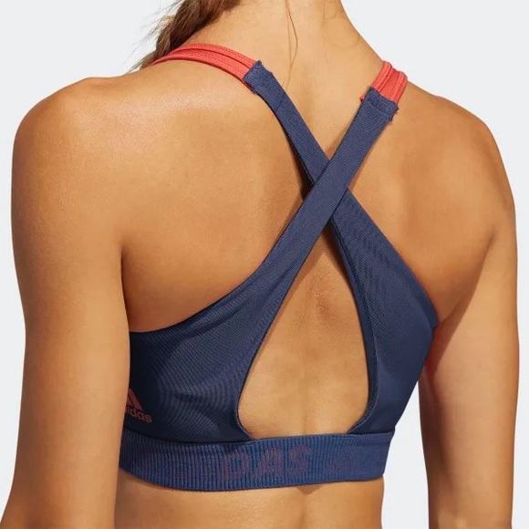 Adidas Don’t Rest 3 Stripes Medium Impact Sports Bra - Picture 1 of 5